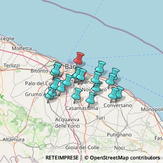 Mappa Via Alessandro Volta, 70019 Triggiano BA, Italia (10.8255)