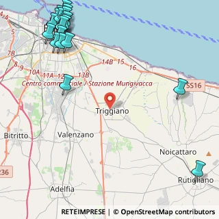 Mappa Via Alessandro Volta, 70019 Triggiano BA, Italia (7.37263)