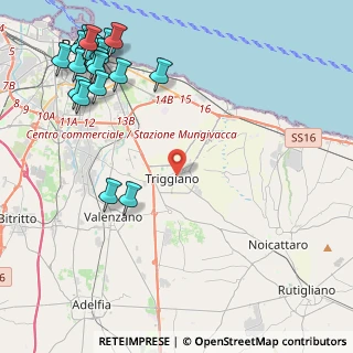 Mappa Via A.Manzoni, 70019 Triggiano BA, Italia (6.542)