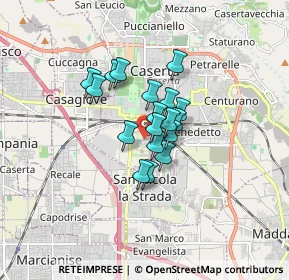 Mappa Via Arno, 81100 Caserta CE, Italia (1.08667)