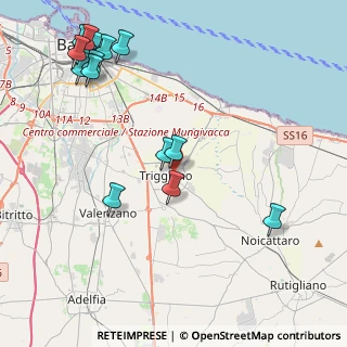 Mappa Via Edmondo de Amicis, 70019 Triggiano BA, Italia (5.71188)