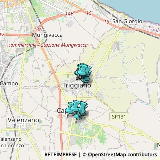 Mappa Via del Carmelo, 70019 Triggiano BA, Italia (1.09143)