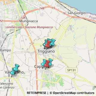 Mappa Via del Carmelo, 70019 Triggiano BA, Italia (1.68583)