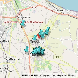 Mappa Via del Carmelo, 70019 Triggiano BA, Italia (1.7275)