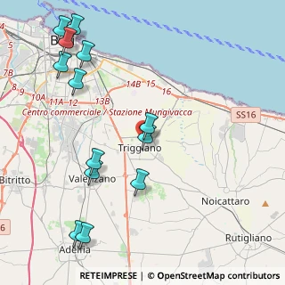 Mappa Via del Carmelo, 70019 Triggiano BA, Italia (5.49769)