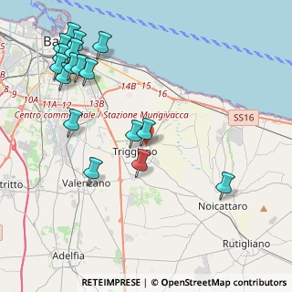 Mappa Via Carpaccio, 70019 Triggiano BA, Italia (5.47765)