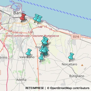 Mappa Via Carpaccio, 70019 Triggiano BA, Italia (3.39857)