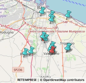 Mappa Via di Ceglie del Campo Settembrini, 70129 Bari BA, Italia (3.50133)