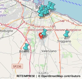 Mappa Via di Ceglie del Campo Settembrini, 70129 Bari BA, Italia (4.57455)