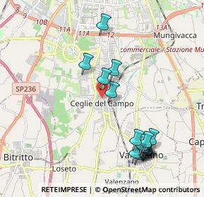 Mappa Via di Ceglie del Campo Settembrini, 70129 Bari BA, Italia (2.37353)