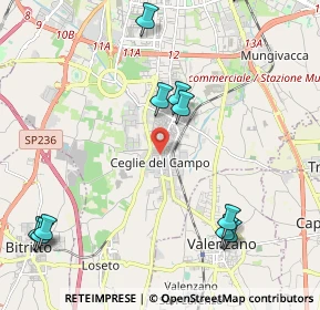 Mappa Via di Ceglie del Campo Settembrini, 70129 Bari BA, Italia (3.5935)