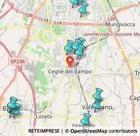 Mappa Via di Ceglie del Campo Settembrini, 70129 Bari BA, Italia (2.92214)