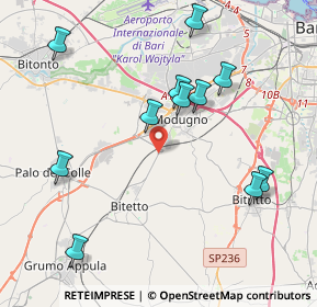 Mappa Strada Provinciale 1 - SP1 Km 0, 70026 Modugno BA, Italia (4.62818)