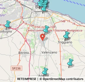 Mappa Vico II Fiume, 70129 Bari BA, Italia (6.00333)