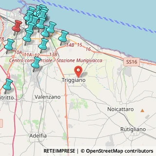 Mappa Via Francesca Fallacara, 70019 Triggiano BA, Italia (7.4655)