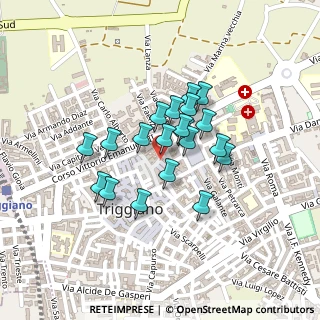 Mappa Via Ameglio, 70019 Triggiano BA, Italia (0.167)