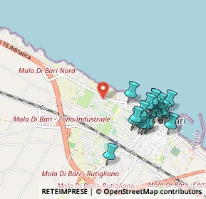 Mappa Via E.de Nicola, 70042 Mola di Bari BA, Italia (1.05667)