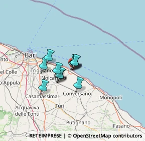 Mappa Via Vincenzo Gioberti, 70042 Mola di Bari BA, Italia (7.75167)