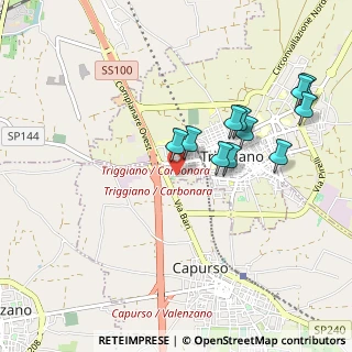 Mappa Via Sandro Pertini, 70019 Triggiano BA, Italia (0.98545)
