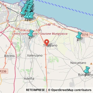Mappa Via Sandro Pertini, 70019 Triggiano BA, Italia (7.39105)