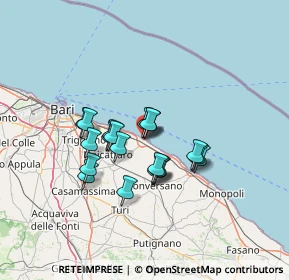 Mappa Via Gian Battista Vico, 70042 Mola di Bari BA, Italia (10.7615)