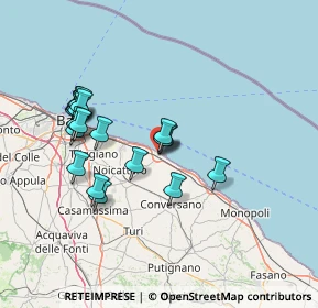 Mappa Via Araldo di Crollalanza, 70042 Mola di Bari BA, Italia (14.5735)