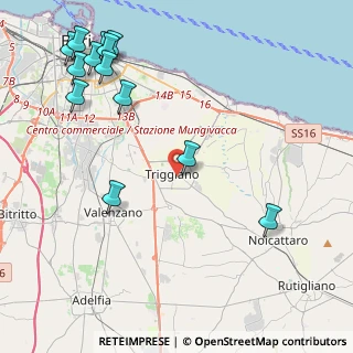 Mappa Vico Mascagni, 70019 Triggiano BA, Italia (6.02308)
