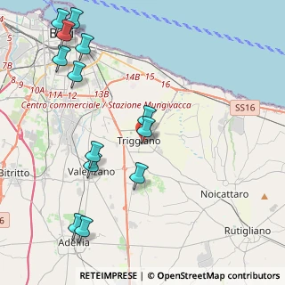 Mappa Vico Mascagni, 70019 Triggiano BA, Italia (5.56231)