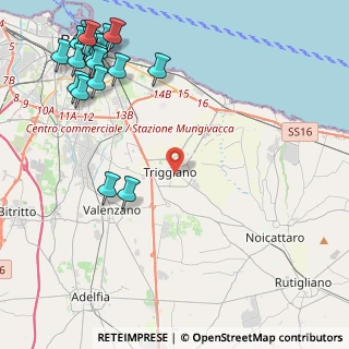Mappa Vico Mascagni, 70019 Triggiano BA, Italia (6.68)