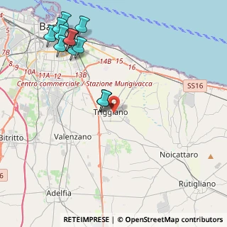 Mappa Vico Mascagni, 70019 Triggiano BA, Italia (5.42214)
