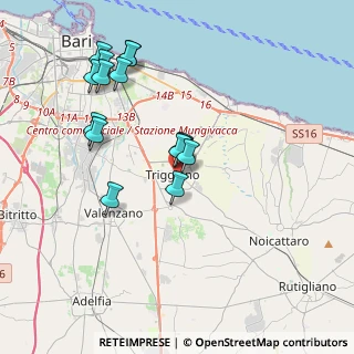 Mappa Vico Mascagni, 70019 Triggiano BA, Italia (3.986)