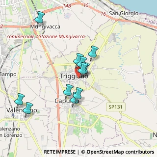 Mappa Vico Mascagni, 70019 Triggiano BA, Italia (1.72)