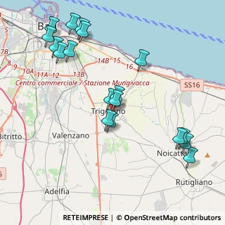 Mappa Via Fabio Filzi, 70019 Triggiano BA, Italia (4.92333)