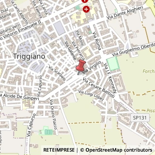 Mappa Via virgilio 157, 70019 Triggiano, Bari (Puglia)