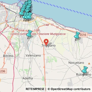 Mappa Via Solferino, 70019 Triggiano BA, Italia (7.41474)