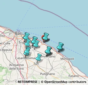 Mappa Via Van Westerhout, 70042 Bari BA, Italia (10.844)