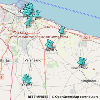 Mappa Via Molino a Vapore, 70019 Triggiano BA, Italia (6.434)