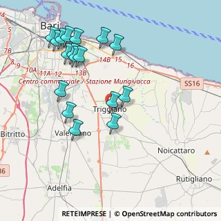 Mappa Via Molino a Vapore, 70019 Triggiano BA, Italia (4.61765)
