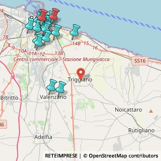 Mappa Via Molino a Vapore, 70019 Triggiano BA, Italia (6.5725)