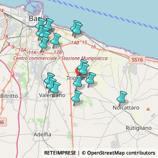 Mappa Via Molino a Vapore, 70019 Triggiano BA, Italia (4.313)