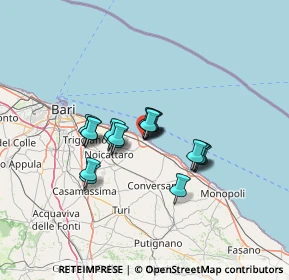 Mappa Via Antonio Gramsci, 70042 Mola di Bari BA, Italia (9.65632)