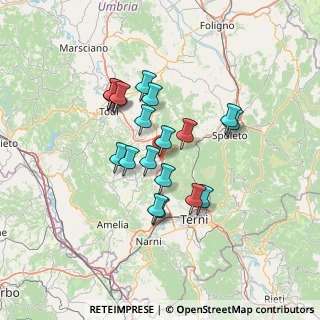 Mappa Via Tiberina, 05021 Acquasparta TR, Italia (11.912)