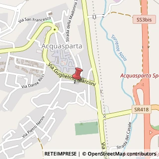 Mappa Via Guglielmo Marconi, 40, 05021 Acquasparta, Terni (Umbria)