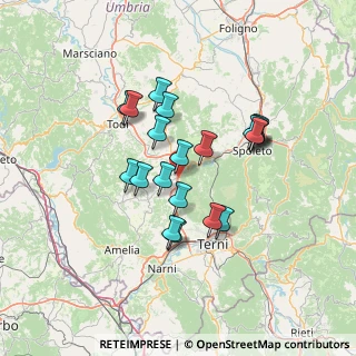 Mappa Spoleto, 05021 Acquasparta TR, Italia (11.926)