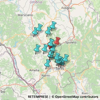 Mappa Spoleto, 05021 Acquasparta TR, Italia (9.6055)