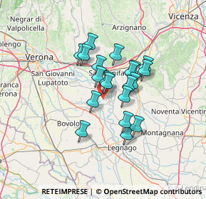 Mappa Via al Corso, 37055 Ronco all'Adige VR, Italia (9.5965)