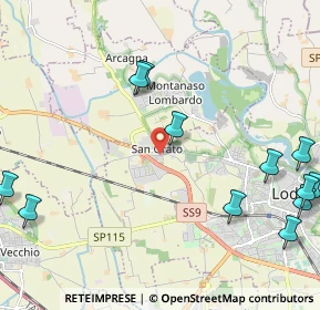Mappa Via della Tovaiera, 26900 Lodi LO, Italia (2.88833)