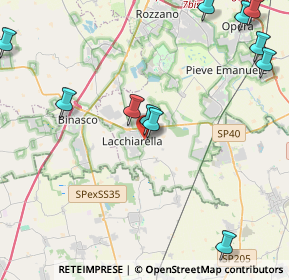 Mappa Via Pietro Nenni, 20084 Lacchiarella MI, Italia (5.68333)