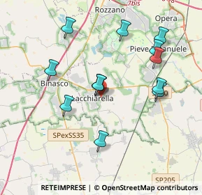 Mappa Via Pietro Nenni, 20084 Lacchiarella MI, Italia (3.57385)