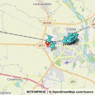 Mappa Via Giuseppe Milano, 13100 Vercelli VC, Italia (1.81615)